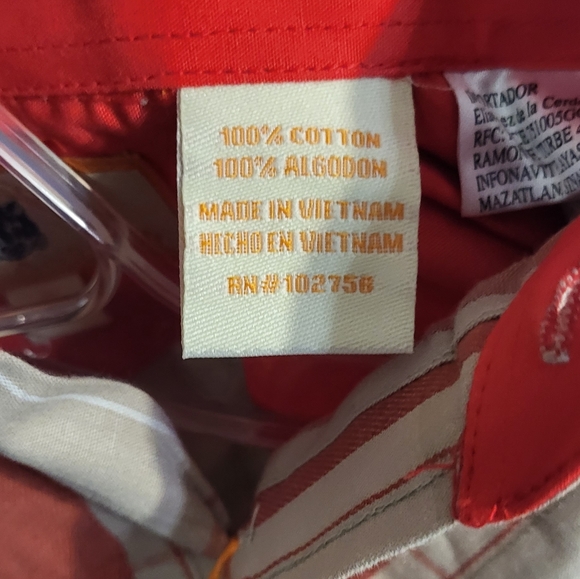 Platini Cougar NWT Boys Red Plaid Short Sleeve Button Up Shirt Size 5 - Picture 6 of 6